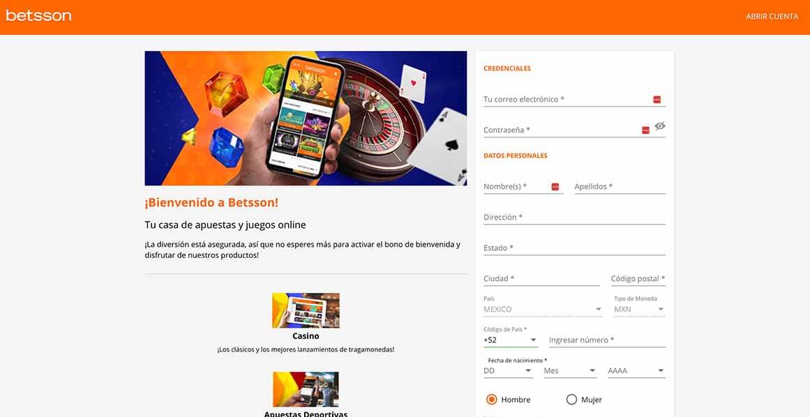 Betsson Abrir Cuenta
